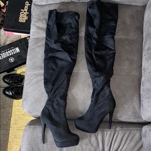 Black over the knee boots